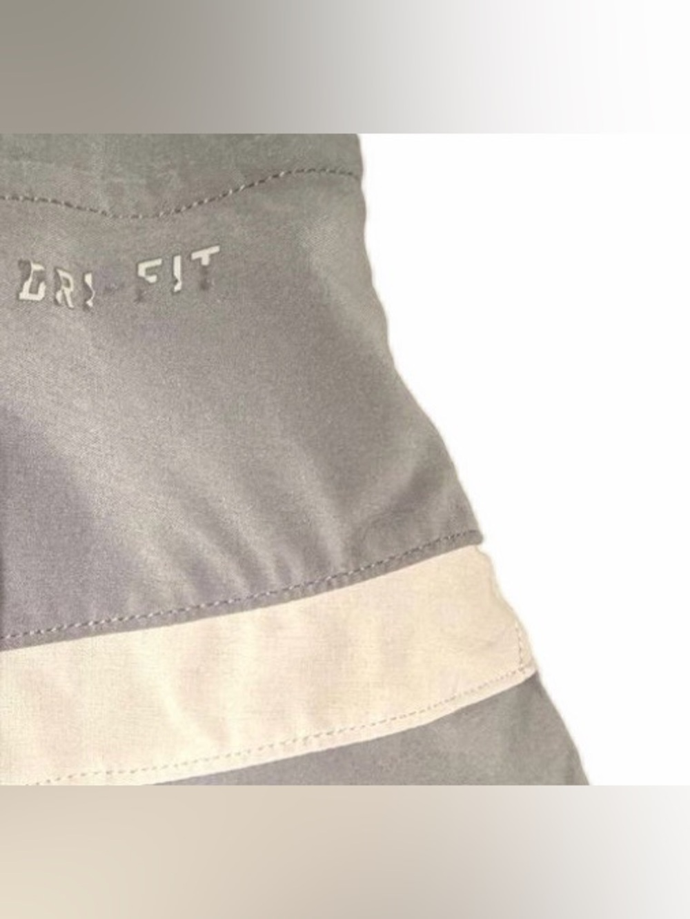 NIKE Victory Dri-Fit Gray with Light Gray Stripe Pleated Athletic Skort - Picture 7 of 10